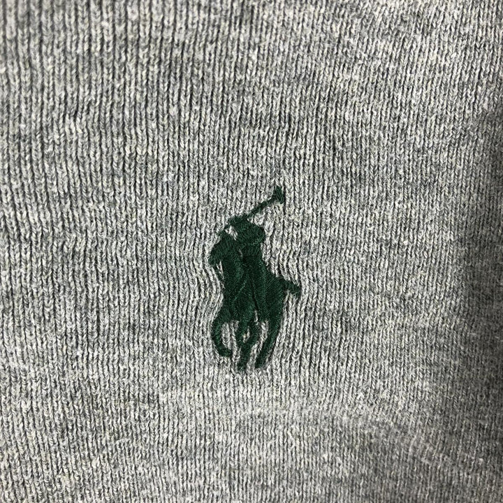 Ralph Lauren POLO RALPH LAUREN Pima cotton knit half zip sweater Men's M size Pima Cotton gray type Vintage Second Hand