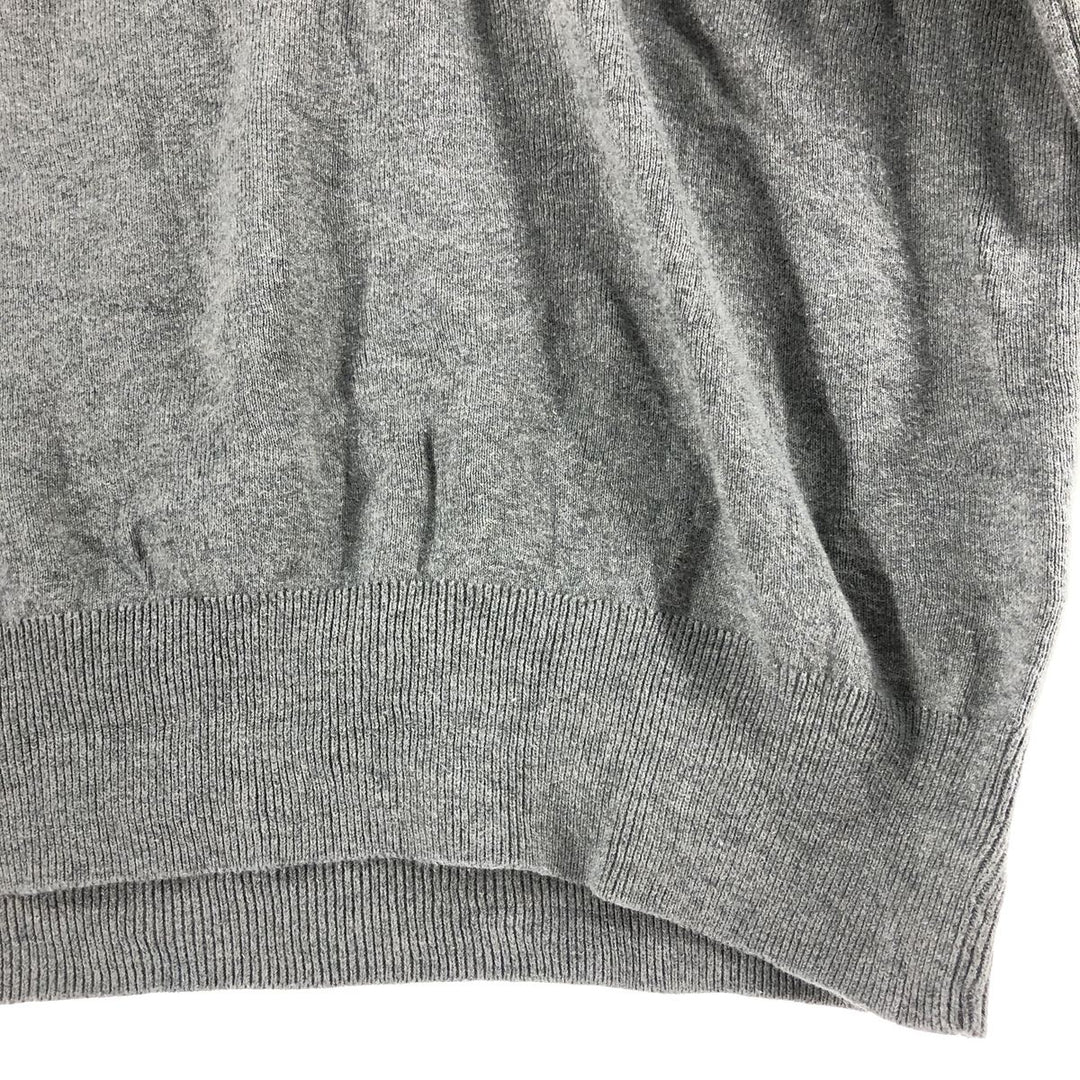 Ralph Lauren POLO RALPH LAUREN Pima cotton knit half zip sweater Men's M size Pima Cotton gray type Vintage Second Hand