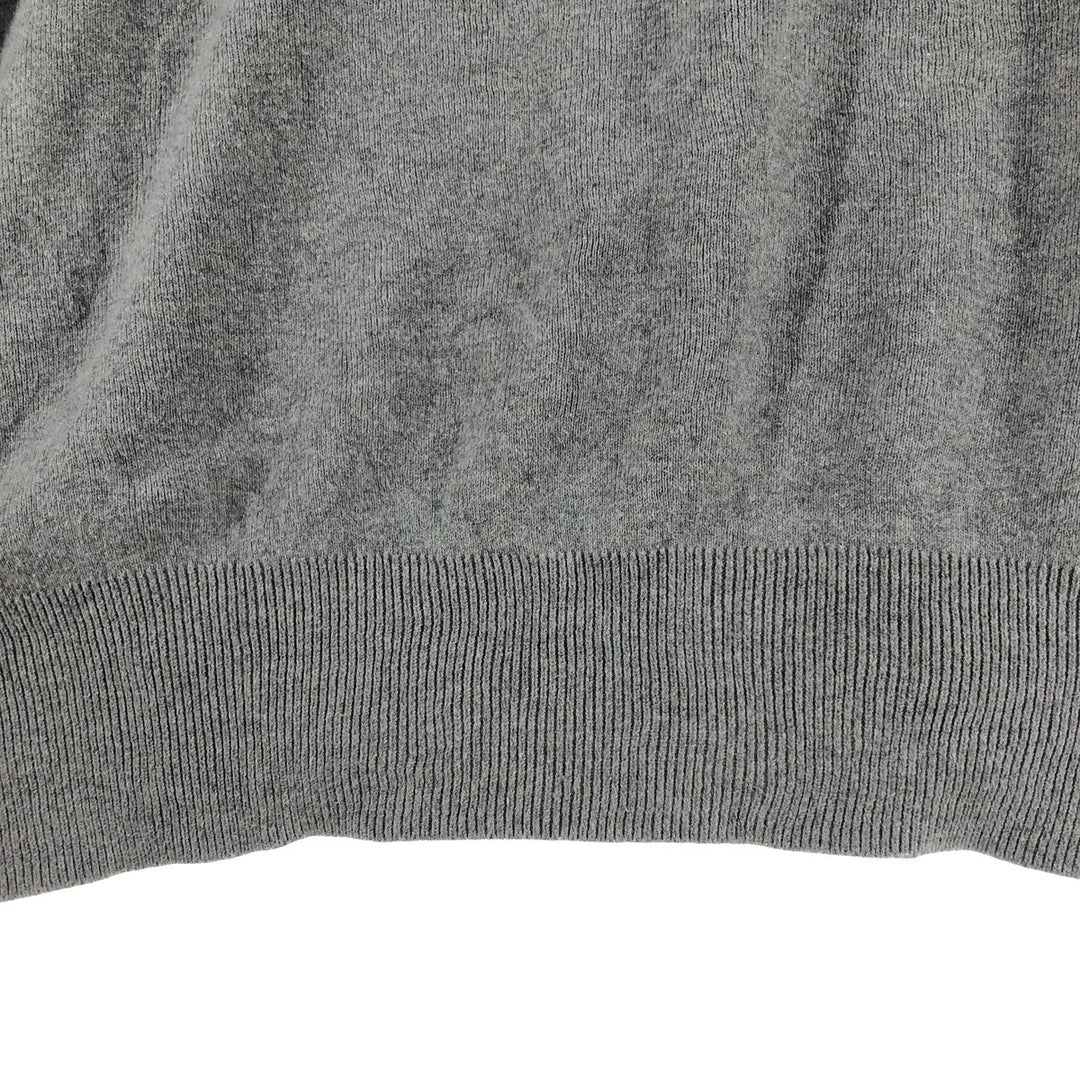 Ralph Lauren POLO RALPH LAUREN Pima cotton knit half zip sweater Men's M size Pima Cotton gray type Vintage Second Hand
