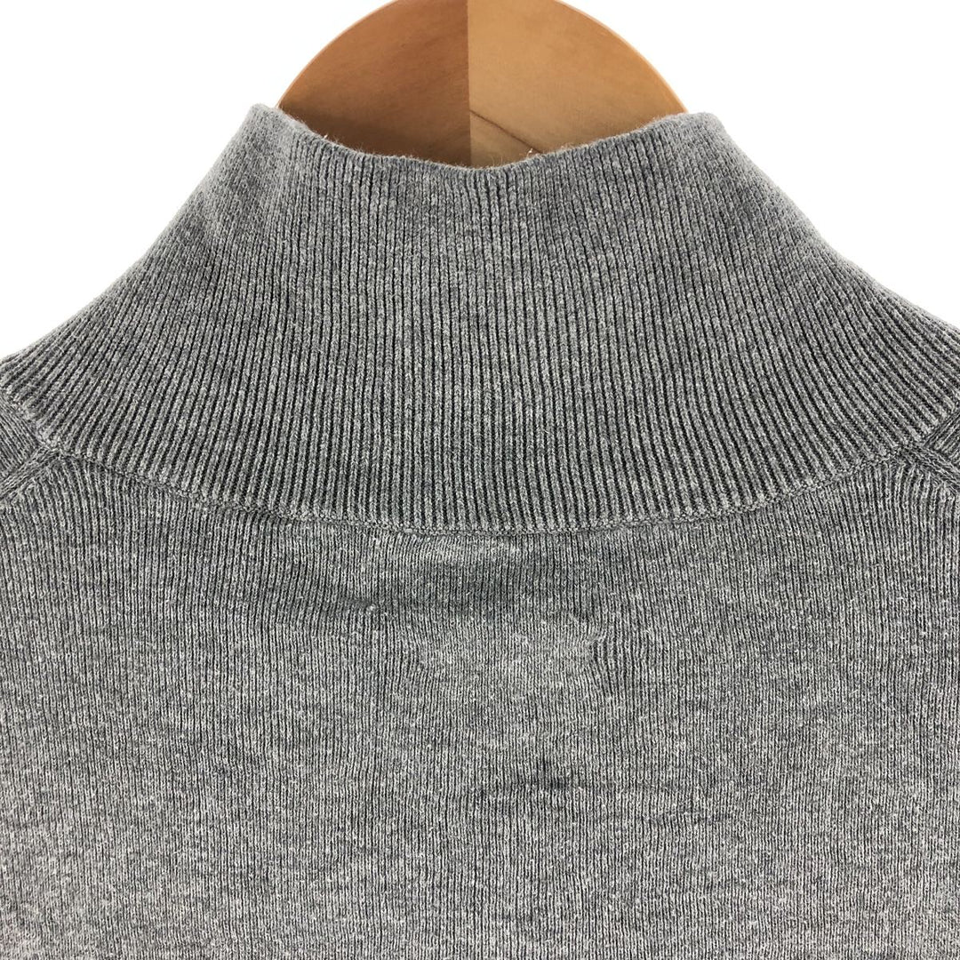 Ralph Lauren POLO RALPH LAUREN Pima cotton knit half zip sweater Men's M size Pima Cotton gray type Vintage Second Hand