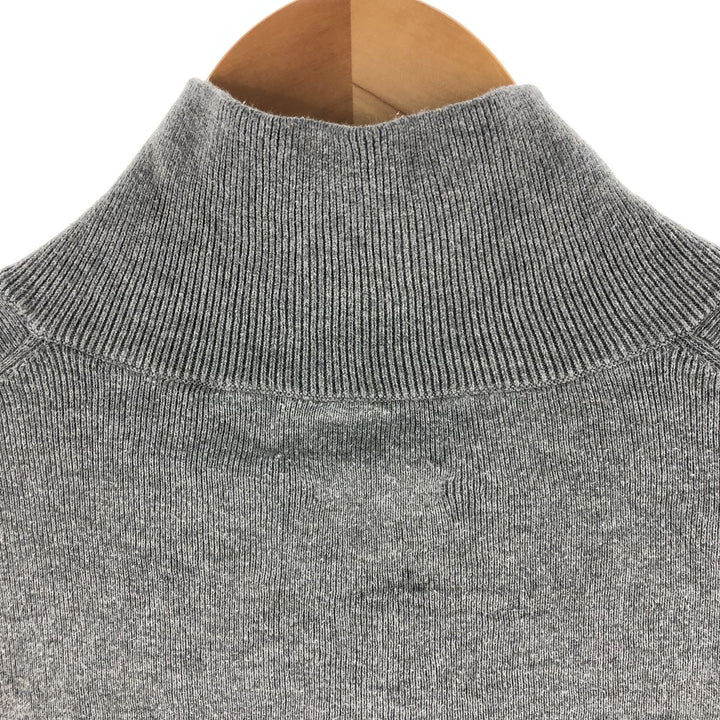 Ralph Lauren POLO RALPH LAUREN Pima cotton knit half zip sweater Men's M size Pima Cotton gray type Vintage Second Hand