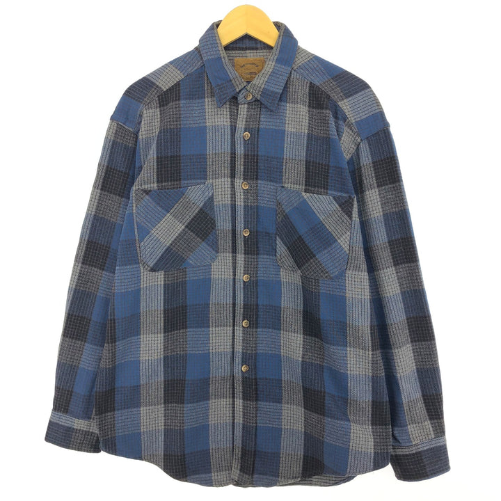 ST JOHN'S BAY Long Sleeve Heavy Flannel Check Shirt Men's XL /eaa490006