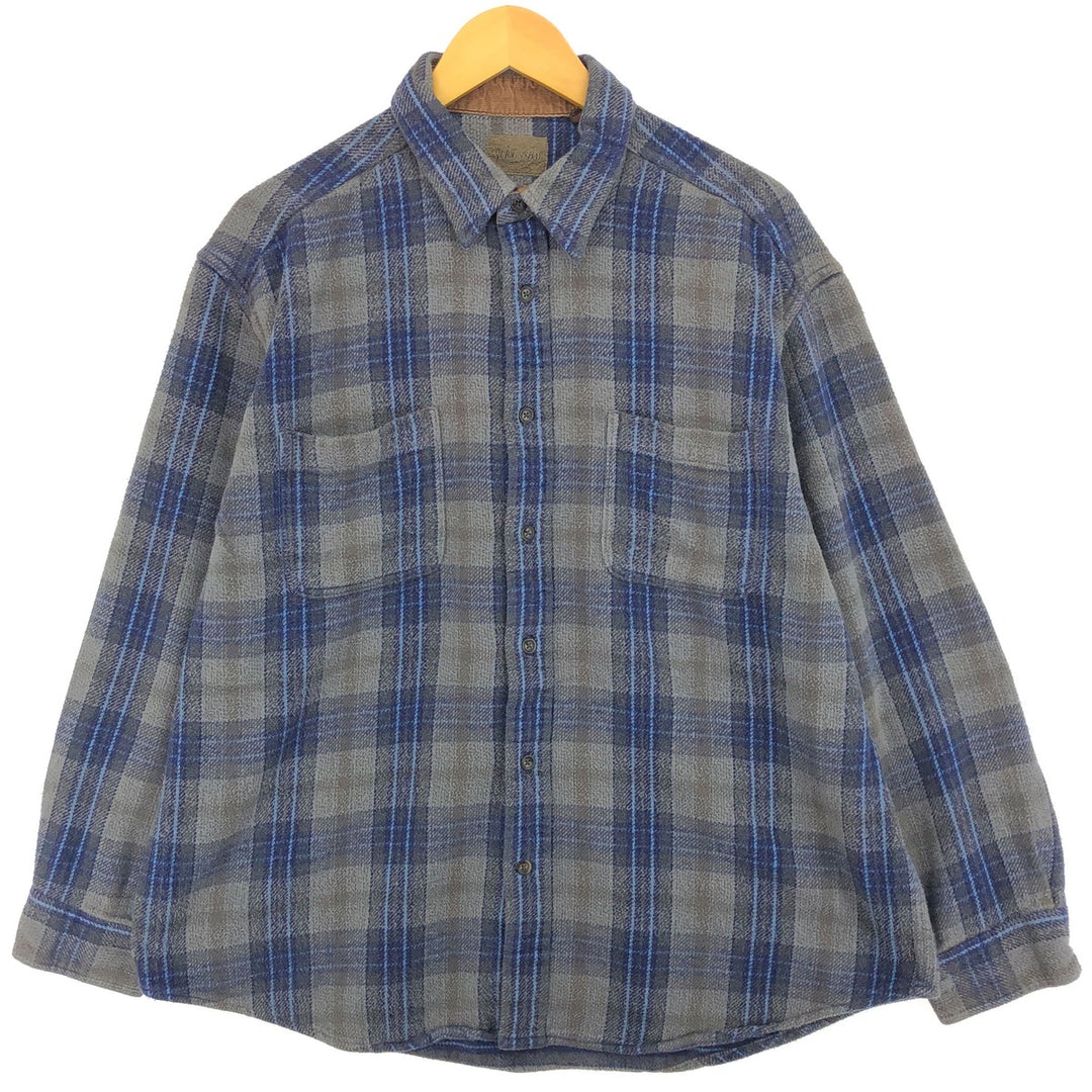 ST JOHN'S BAY Long Sleeve Heavy Flannel Check Shirt Men's XL /eaa490007