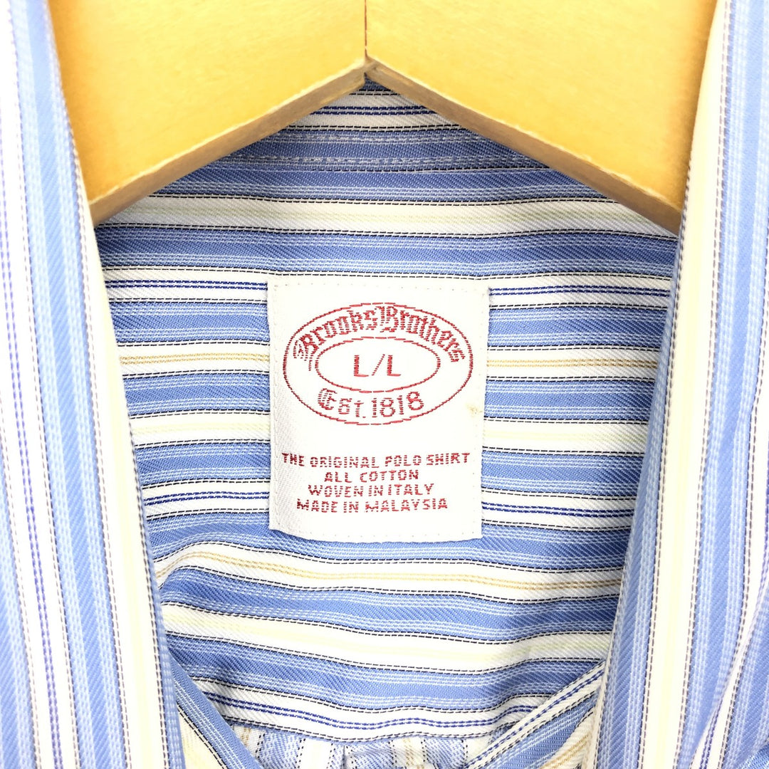 Brooks Brothers Est.1818 Long Sleeve Button-Down Striped Shirt L /eaa490052