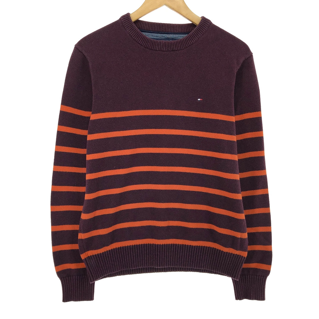 Tommy Hilfiger TOMMY HILFIGER Border Pattern Cotton Knit Sweater Men's M size / eaa490125