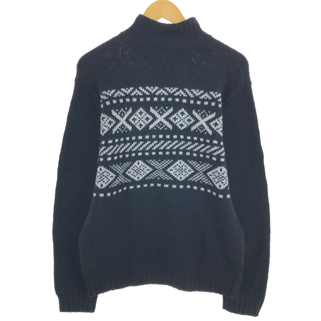 Eddie Bauer All-over Print Wool Knit Half-Zip Sweater, Men's Size S / eaa490128