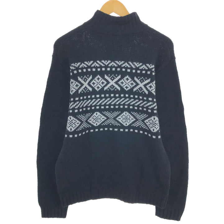 Eddie Bauer All-over Print Wool Knit Half-Zip Sweater, Men's Size S / eaa490128