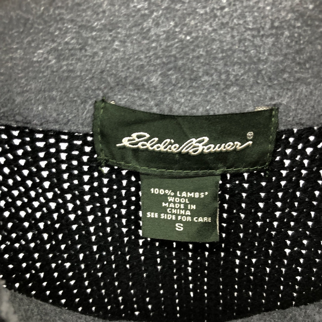 Eddie Bauer All-over Print Wool Knit Half-Zip Sweater, Men's Size S / eaa490128