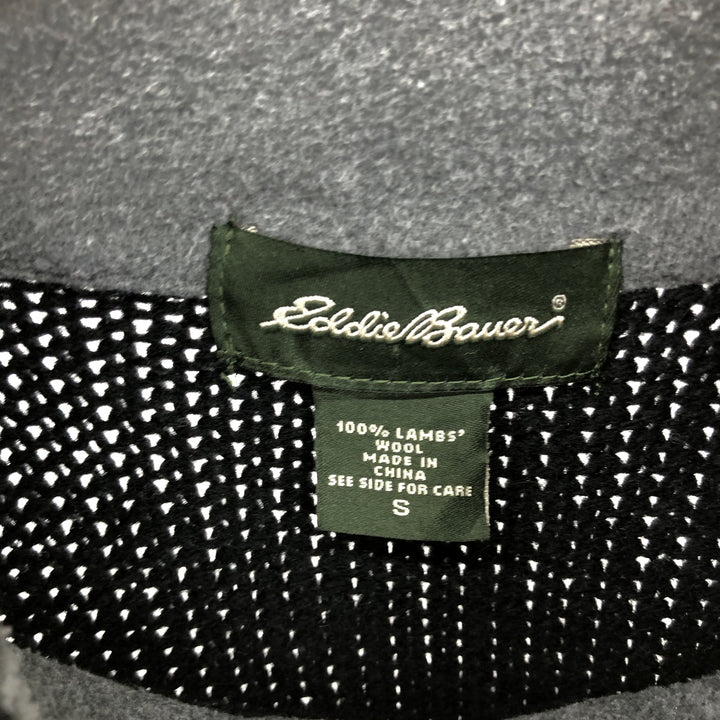 Eddie Bauer All-over Print Wool Knit Half-Zip Sweater, Men's Size S / eaa490128