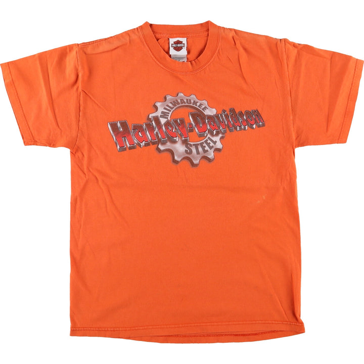 00'S Harley-Davidson Eagle Pattern Motorcycle Bike T-shirt Made in USA Men's L size /eaa490176