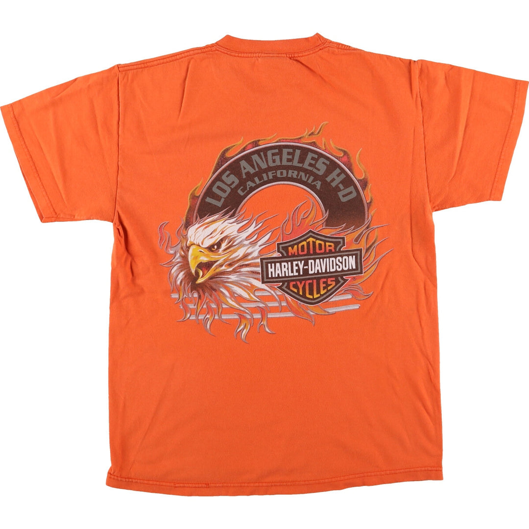 00'S Harley-Davidson Eagle Pattern Motorcycle Bike T-shirt Made in USA Men's L size /eaa490176