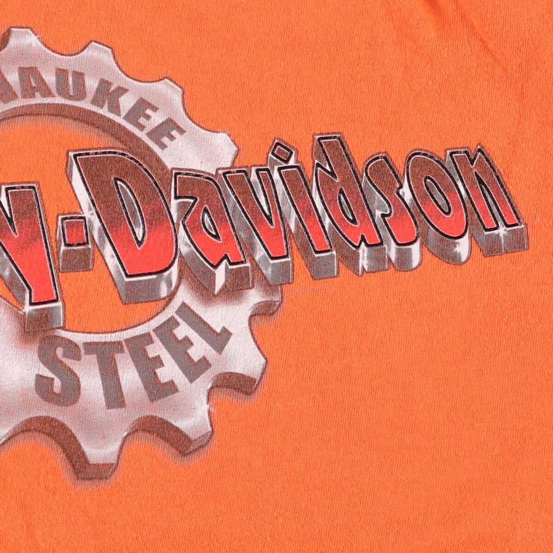 00'S Harley-Davidson Eagle Pattern Motorcycle Bike T-shirt Made in USA Men's L size /eaa490176