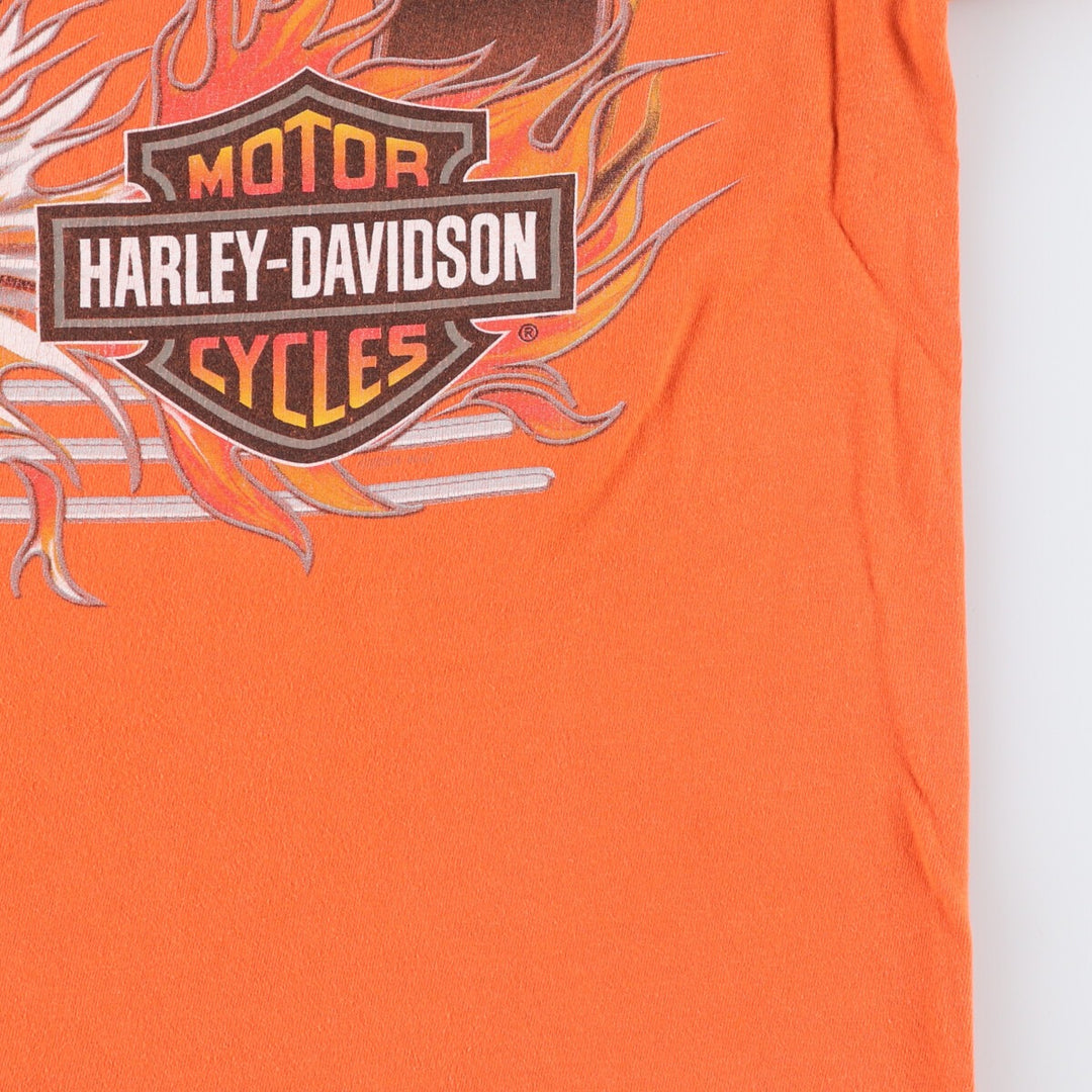 00'S Harley-Davidson Eagle Pattern Motorcycle Bike T-shirt Made in USA Men's L size /eaa490176