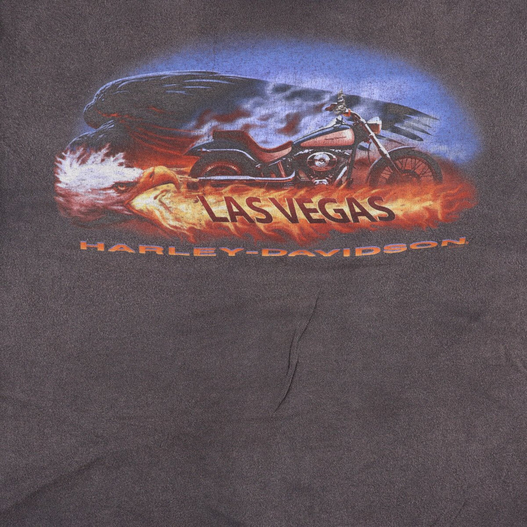 00'S Harley-Davidson Eagle Pattern Motorcycle Bike T-shirt Men's XL size /eaa490177