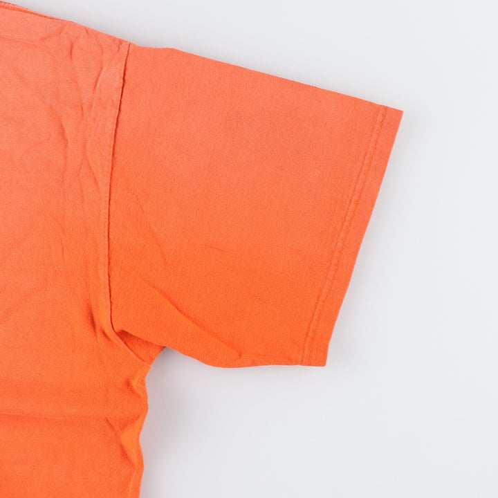 00'S Harley-Davidson Motorcycle Bike T-shirt Made in USA Men's XXL cotton orange type Vintage Second Hand