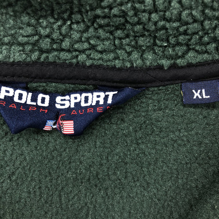 Ralph Lauren POLO SPORT Half-Zip Fleece Pullover Made in USA Men's XL /eaa490205