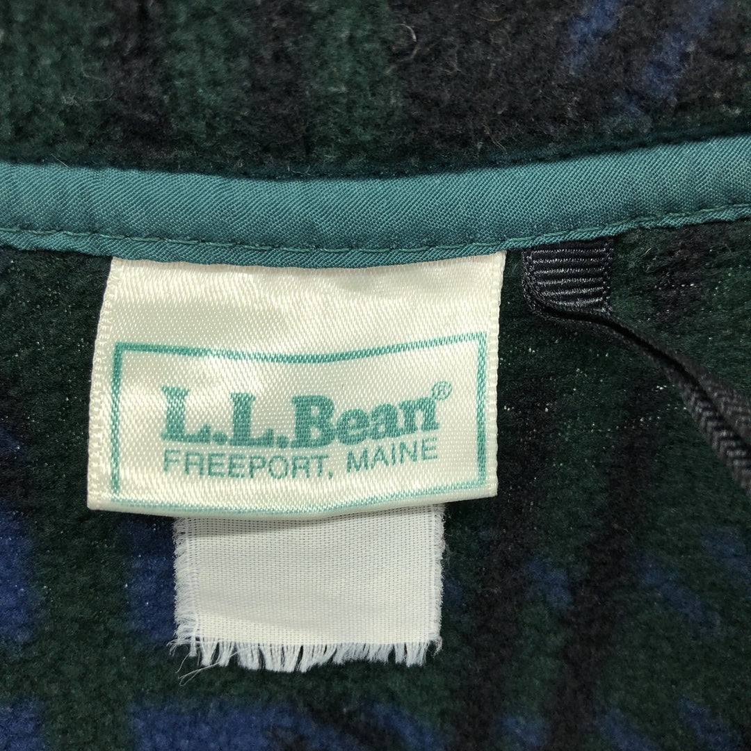 80'S LLBean all-over print half snap fleece pullover, men's XL size, vintage /eaa490210