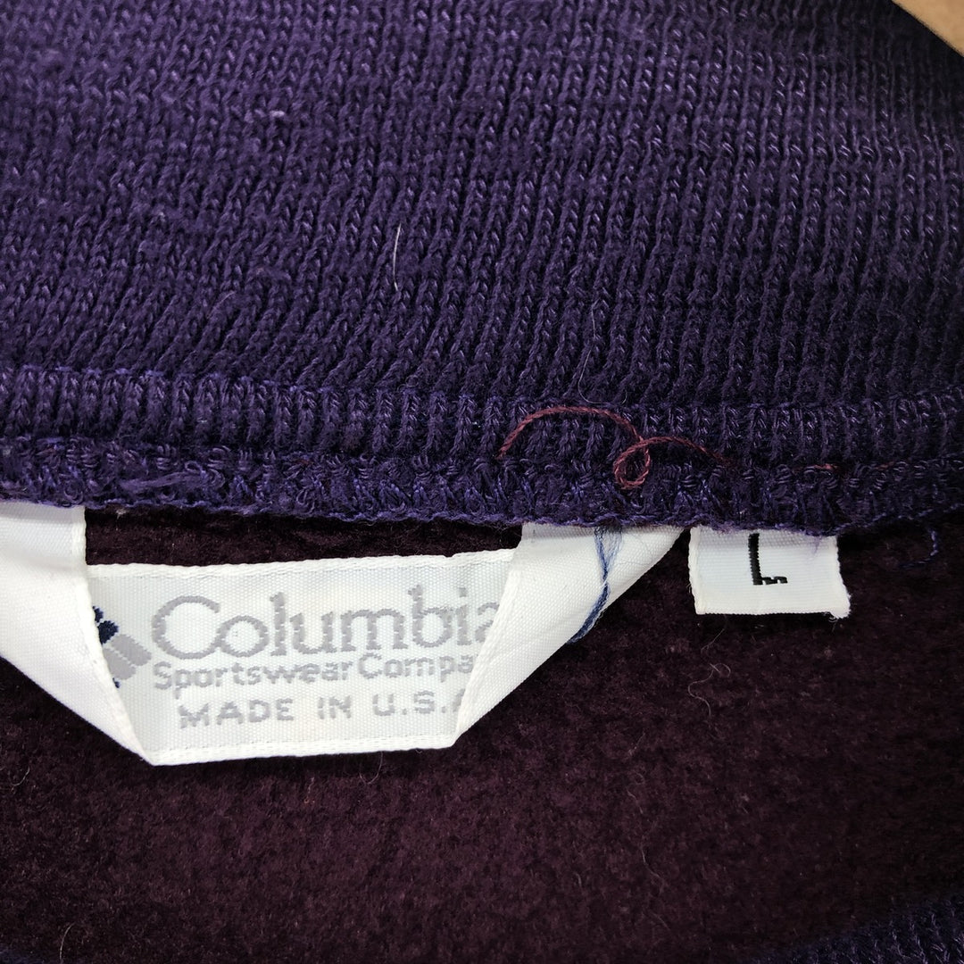 90'S Columbia High Neck Fleece Pullover Made in USA Men's L Size Vintage /eaa490211