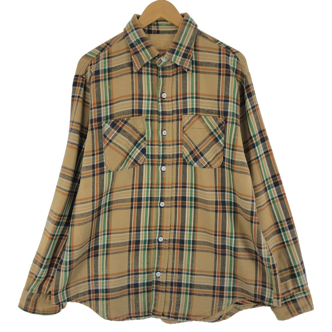 Long sleeve flannel check shirt, men's size L / eaa490221