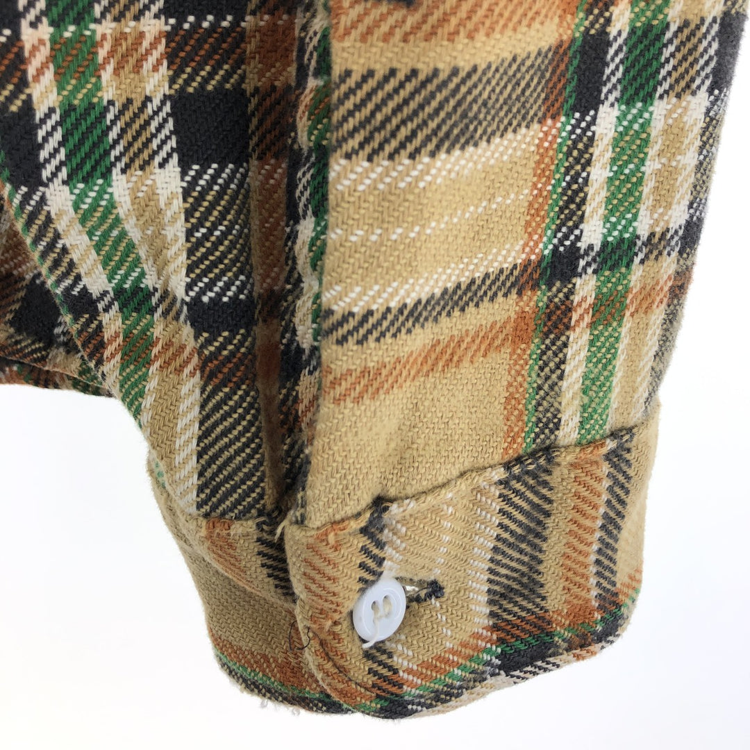 Long sleeve flannel check shirt, men's size L / eaa490221