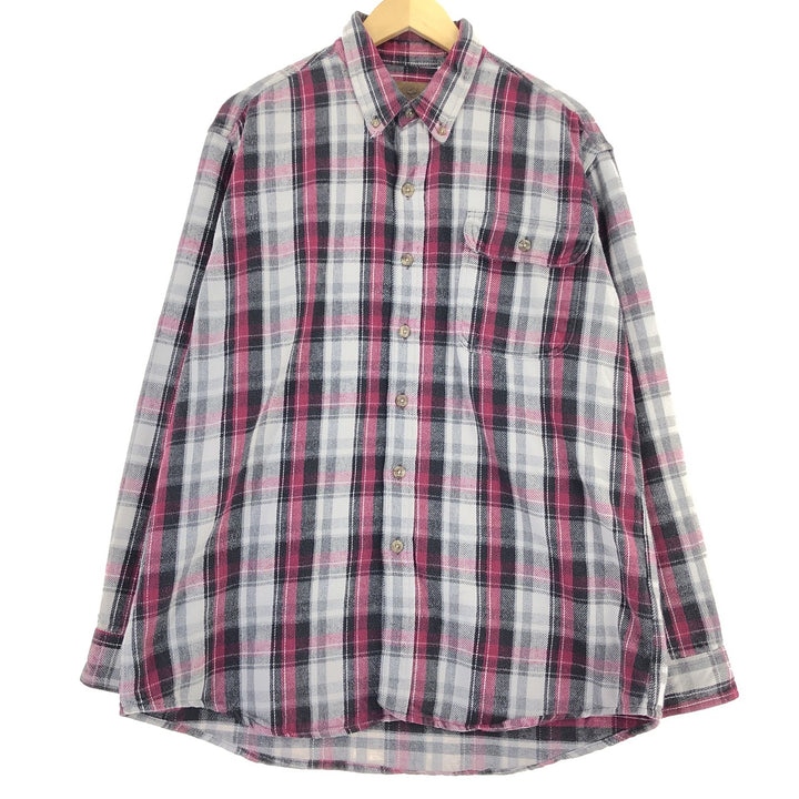 RED HEAD Long Sleeve Button Down Heavy Flannel Check Shirt Men's XL /eaa490224