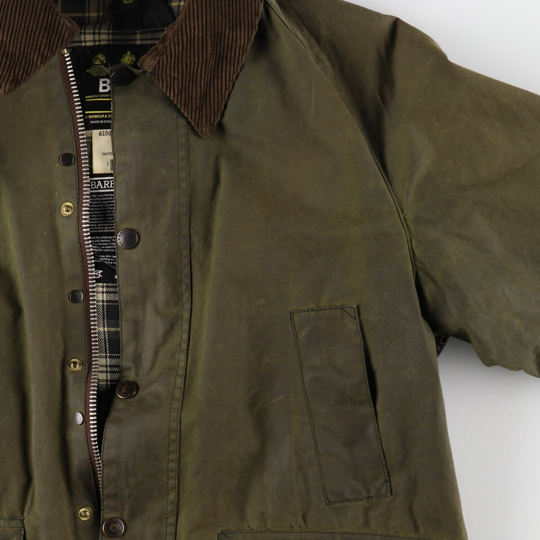 90'S Barbour Bedale Old 3 Warrant Waxed Cotton Oiled Jacket Made in England C40 Men's M Size Vintage /eaa490423