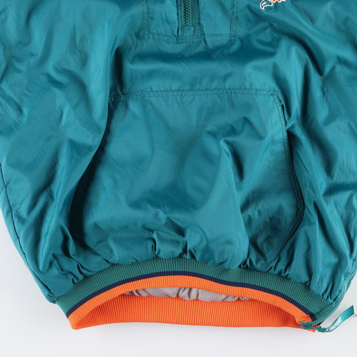 90'S Starter NFL Miami Dolphins Padded Anorak Parka Puffer Jacket Men's L Size Vintage /eaa490433