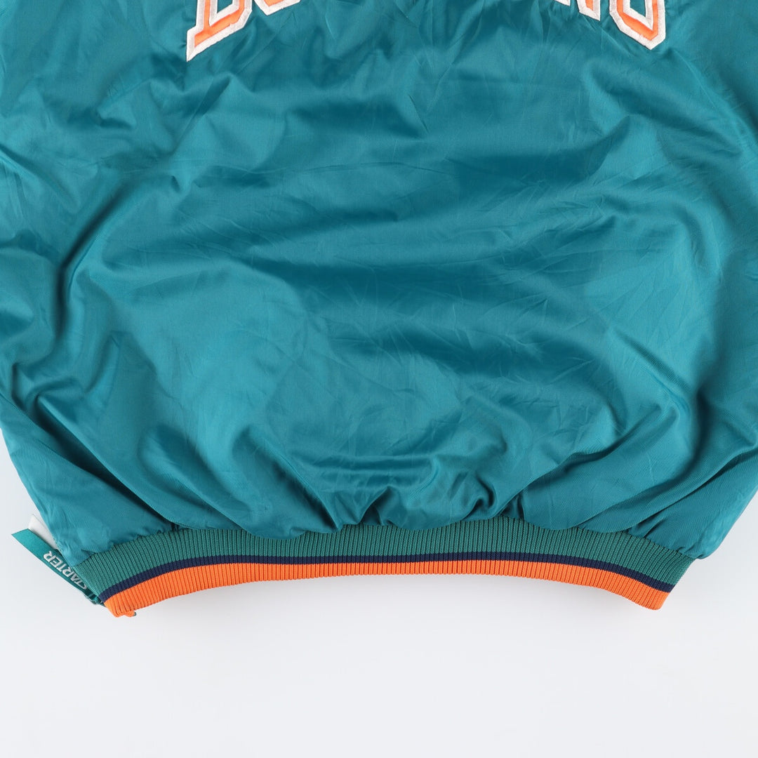 90'S Starter NFL Miami Dolphins Padded Anorak Parka Puffer Jacket Men's L Size Vintage /eaa490433