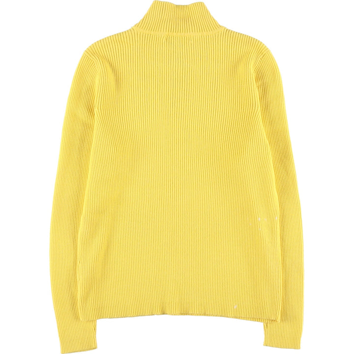 Ralph Lauren LAUREN Lauren Ribbed High Neck Cotton Knit Sweater Women's M Size / eaa490506