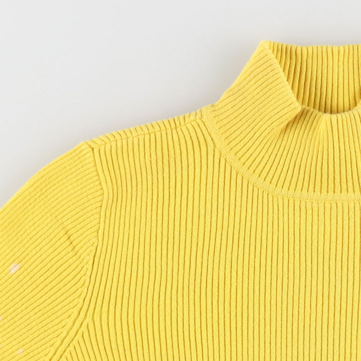 Ralph Lauren LAUREN Lauren Ribbed High Neck Cotton Knit Sweater Women's M Size / eaa490506