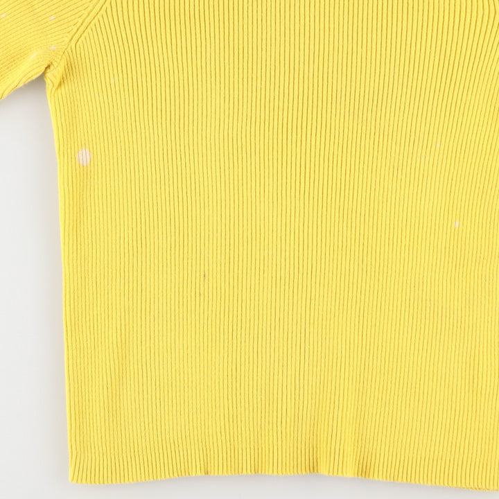 Ralph Lauren LAUREN Lauren Ribbed High Neck Cotton Knit Sweater Women's M Size / eaa490506