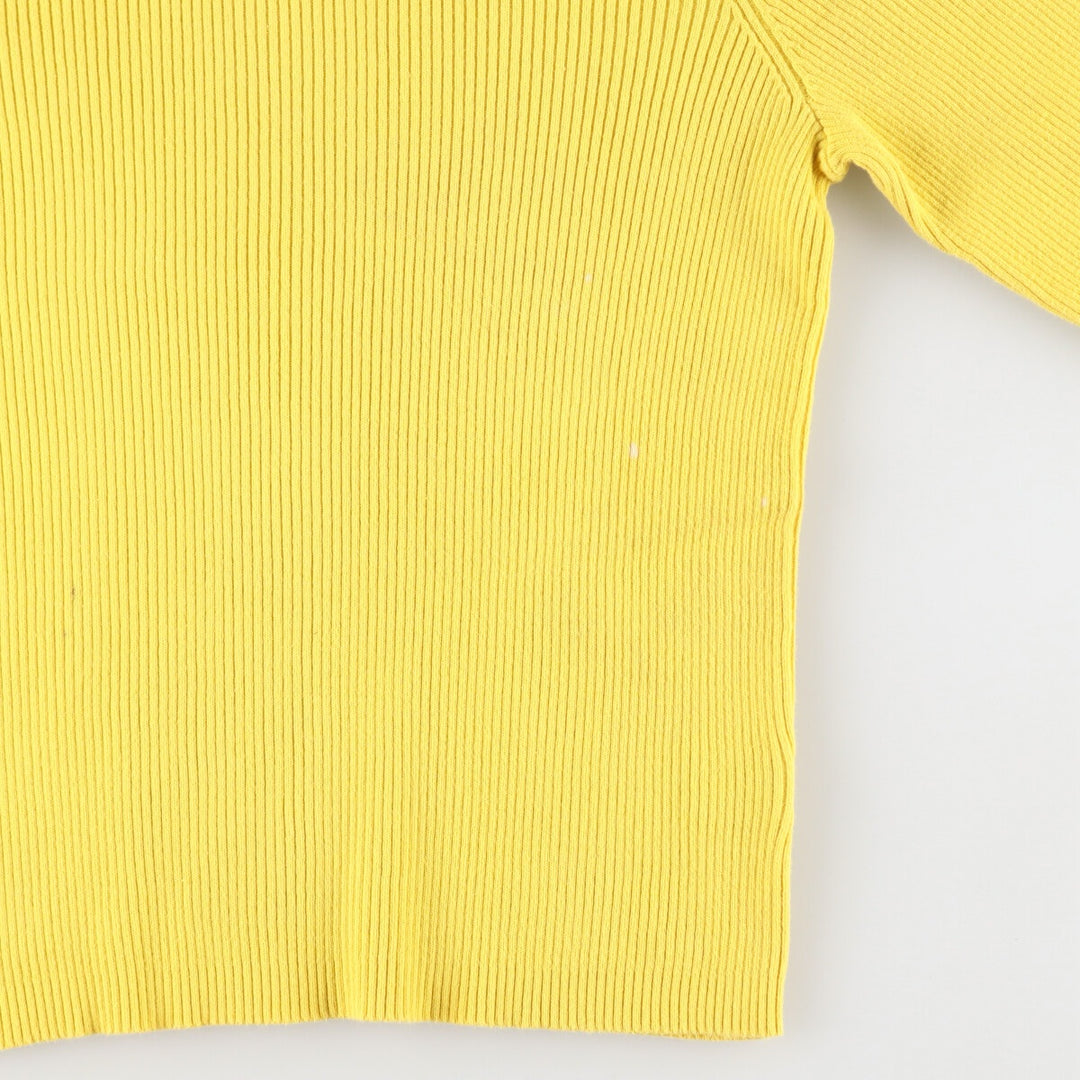 Ralph Lauren LAUREN Lauren Ribbed High Neck Cotton Knit Sweater Women's M Size / eaa490506