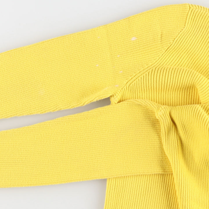 Ralph Lauren LAUREN Lauren Ribbed High Neck Cotton Knit Sweater Women's M Size / eaa490506