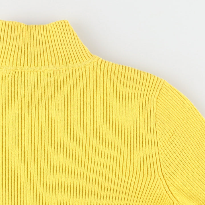 Ralph Lauren LAUREN Lauren Ribbed High Neck Cotton Knit Sweater Women's M Size / eaa490506