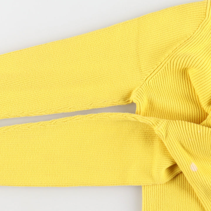 Ralph Lauren LAUREN Lauren Ribbed High Neck Cotton Knit Sweater Women's M Size / eaa490506