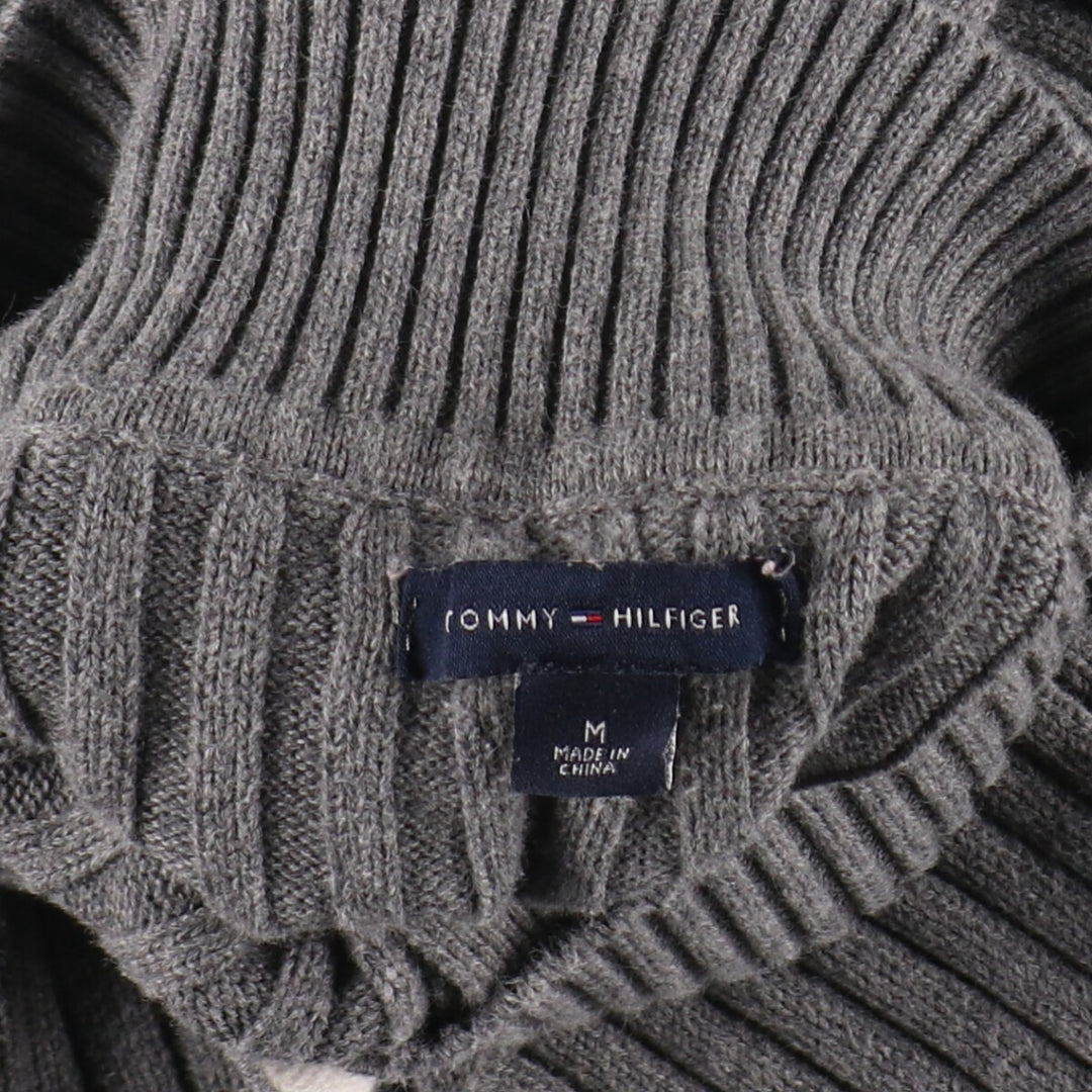 Tommy Hilfiger TOMMY HILFIGER Ribbed Cotton Knit Half Button Sweater Women's M Size / eaa490508