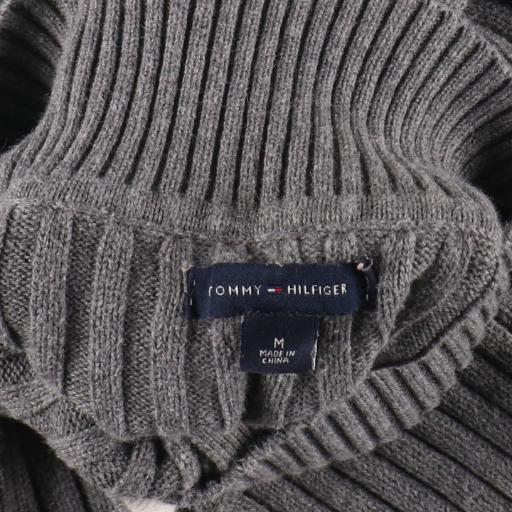 Tommy Hilfiger TOMMY HILFIGER Ribbed Cotton Knit Half Button Sweater Women's M Size / eaa490508