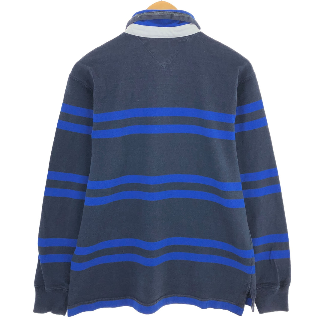 Tommy Hilfiger TOMMY HILFIGER Border Pattern Long Sleeve Rugby Shirt Men's L size / eaa490568