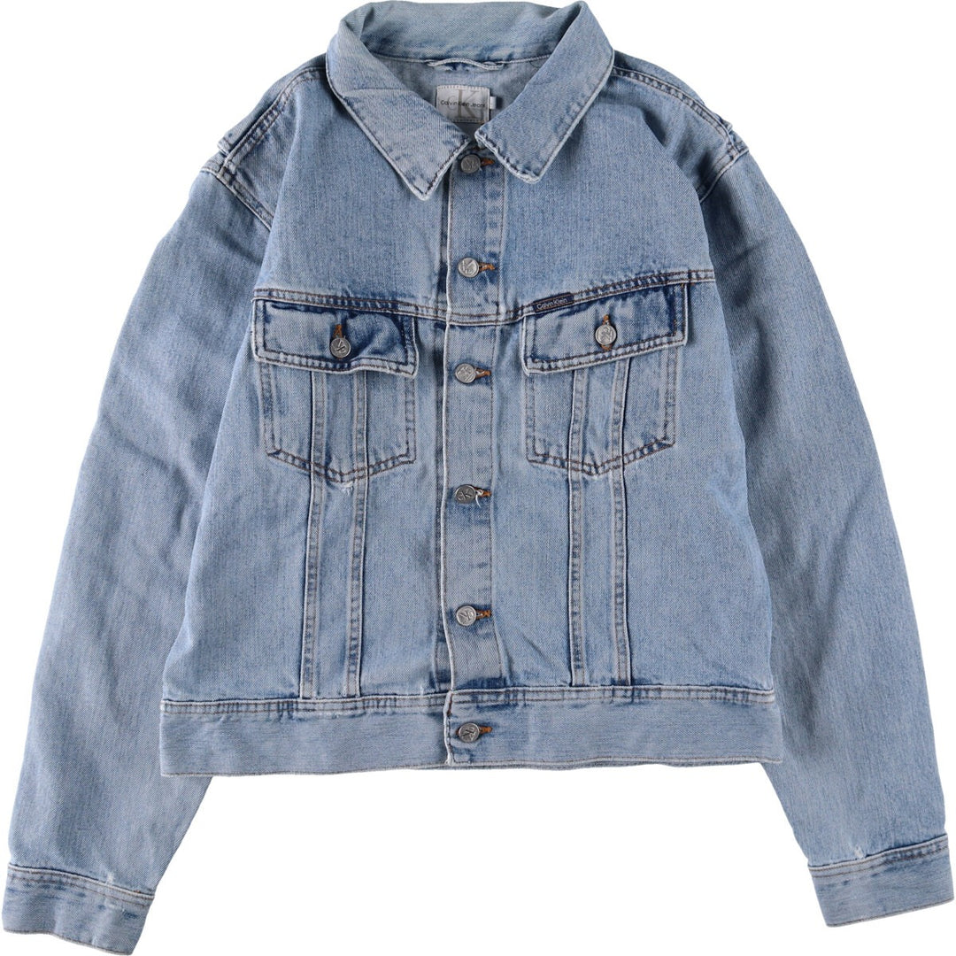 90s~00'S Calvin Klein JEANS denim jacket, denim jacket, made in USA, men's size L, vintage /eaa490588