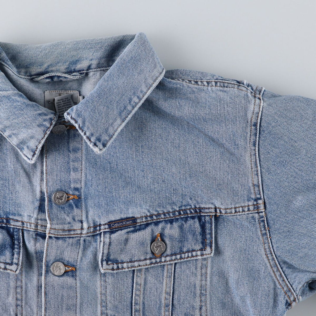 90s~00'S Calvin Klein JEANS denim jacket, denim jacket, made in USA, men's size L, vintage /eaa490588