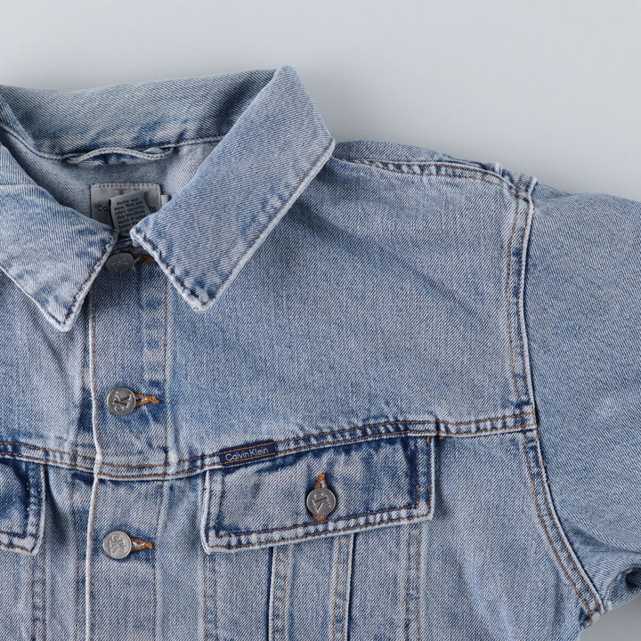 90s~00'S Calvin Klein JEANS denim jacket, denim jacket, made in USA, men's size L, vintage /eaa490588