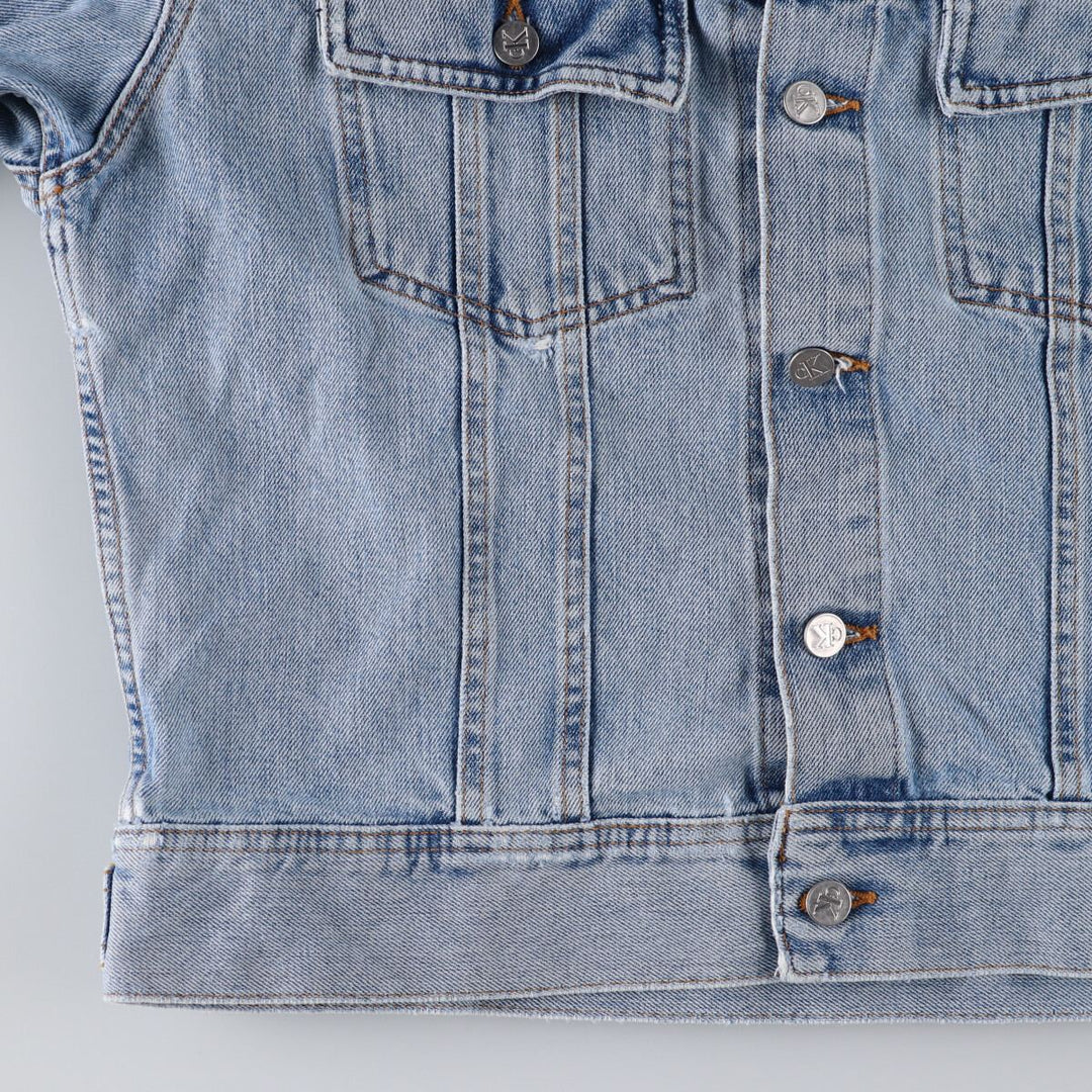 90s~00'S Calvin Klein JEANS denim jacket, denim jacket, made in USA, men's size L, vintage /eaa490588