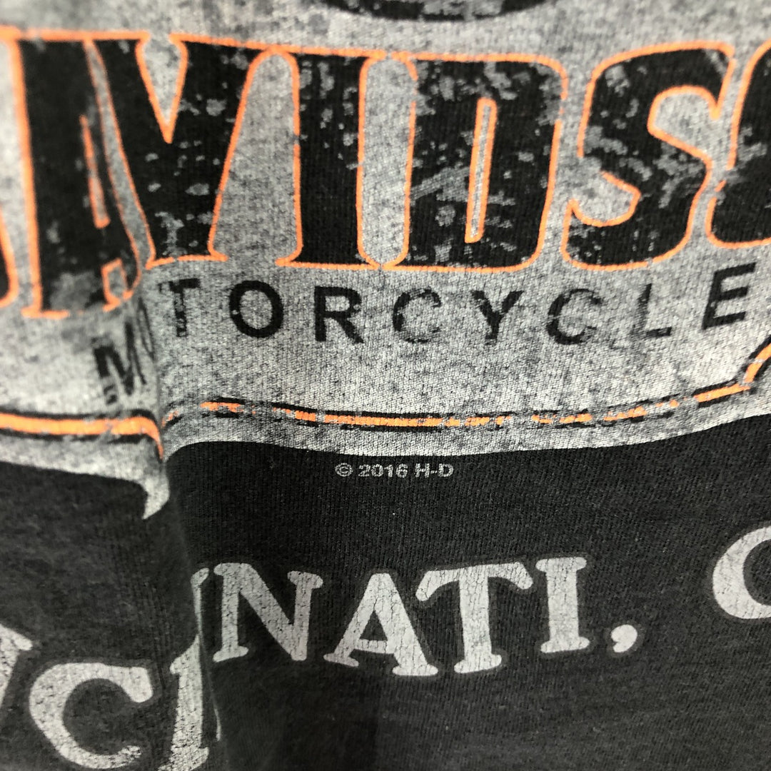 Harley-Davidson Long Sleeve T-Shirt, Men's Medium unclear black type Vintage Second Hand