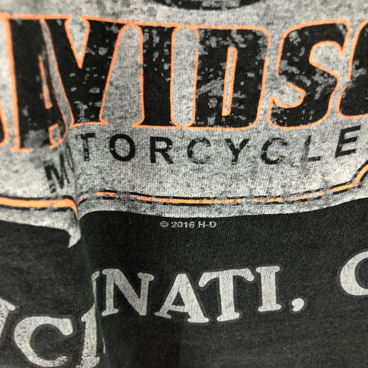 Harley-Davidson Long Sleeve T-Shirt, Men's Medium unclear black type Vintage Second Hand