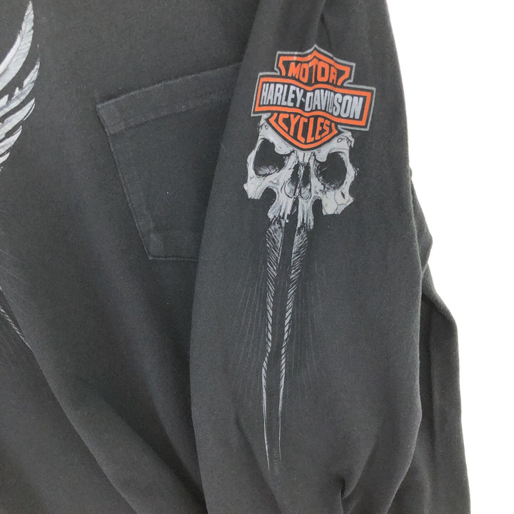 Harley-Davidson Long Sleeve T-Shirt, Men's Medium unclear black type Vintage Second Hand