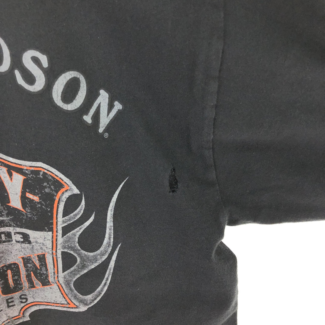 Harley-Davidson Long Sleeve T-Shirt, Men's Medium unclear black type Vintage Second Hand