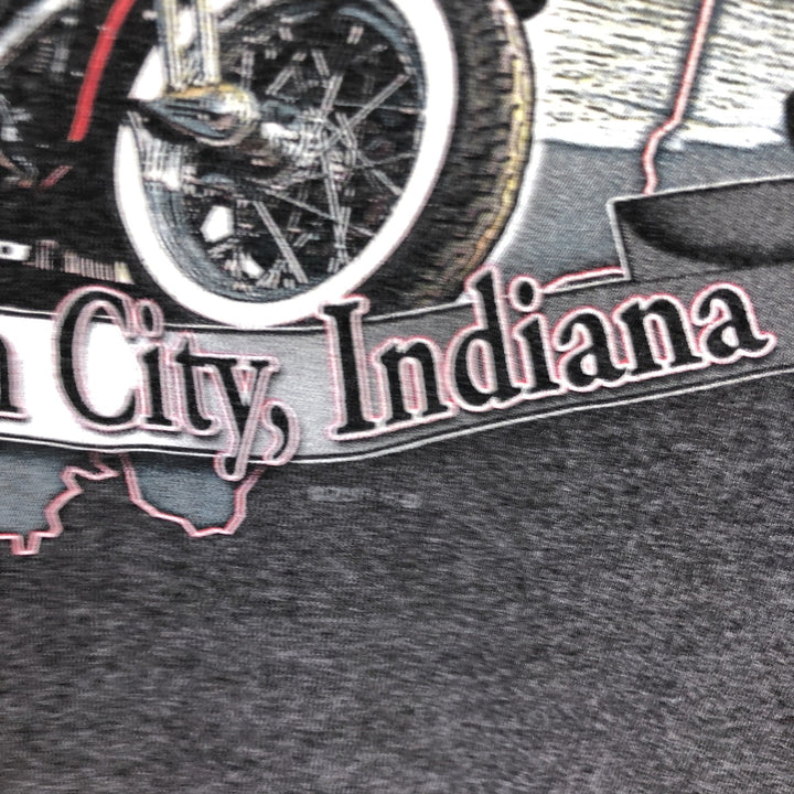 Harley-Davidson Back Print Long T-Shirt Long T Men's XXL cotton gray type Vintage Second Hand