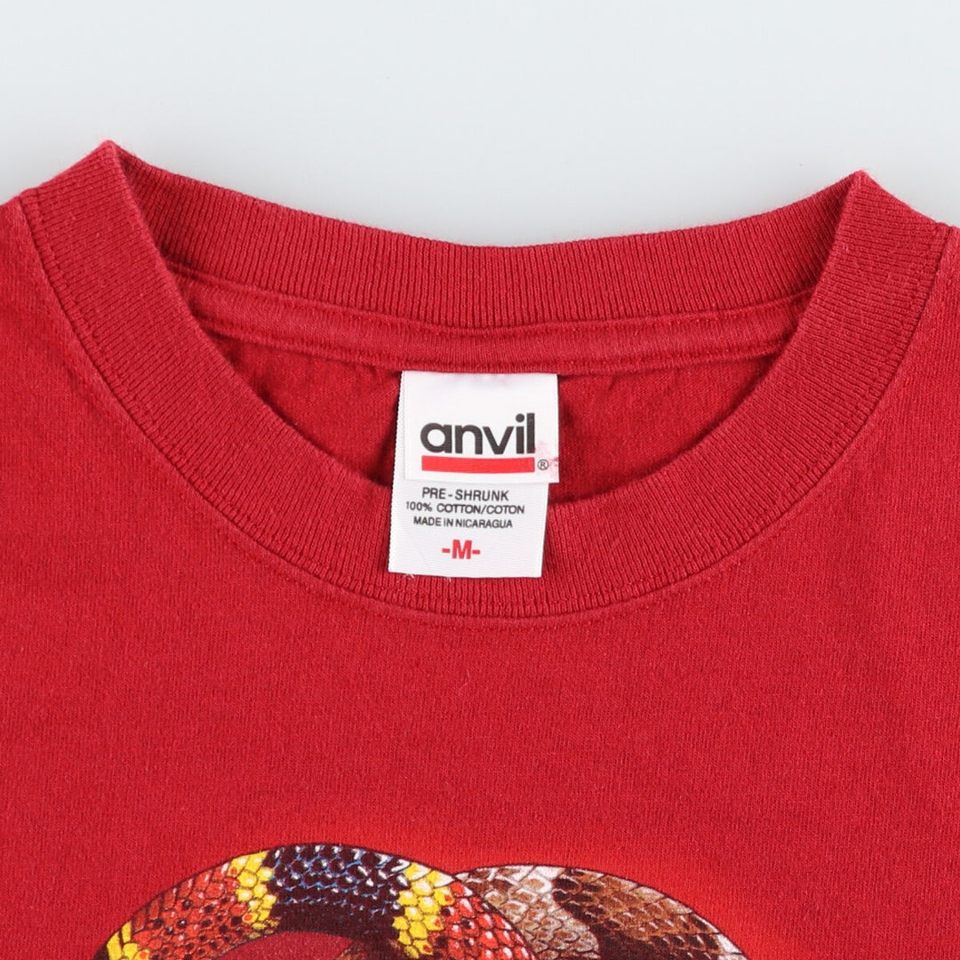 00'S Anvil Snake Pattern Python Pattern Animal T-shirt Men's M size / eaa490698