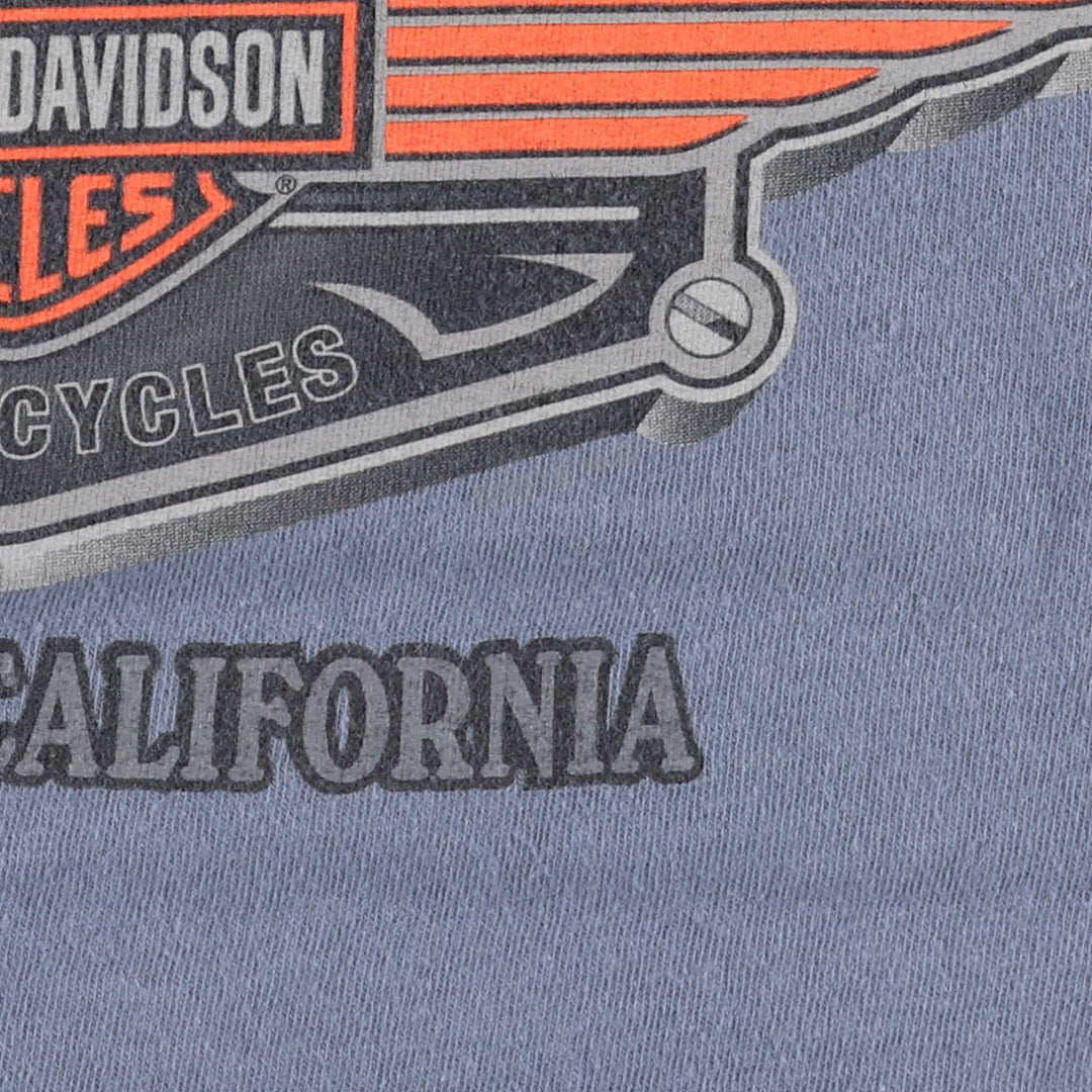 Harley-Davidson Eagle Pattern Motorcycle Bike T-shirt Men's M size / eaa490706