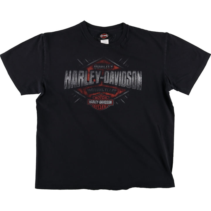 Harley-Davidson Snake Pattern Python Pattern Motorcycle Bike T-shirt Men's XL equivalent /eaa490708